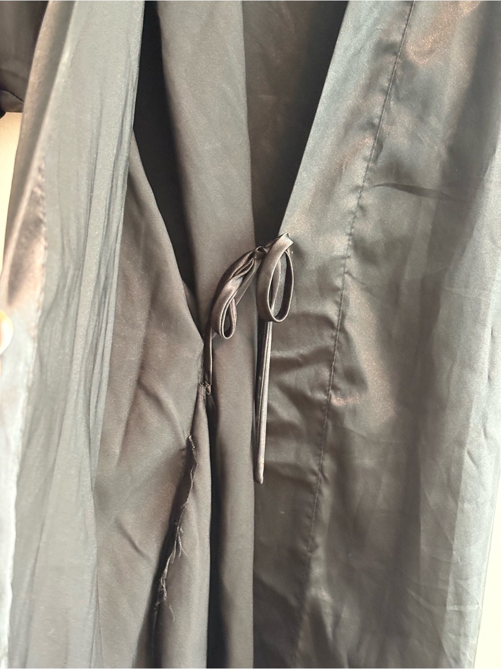Satin Lace-Trim Robe - Picture 6 of 10